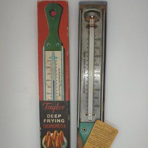 Vintage Taylor Deep Frying Thermometer Stainless Steel No. 5910 USA 11.5"